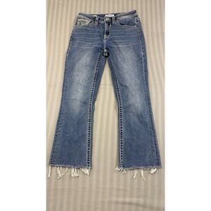 VIGOSS Jeans Womens Size 4 Crop Boot Cut Fit Blue Denim